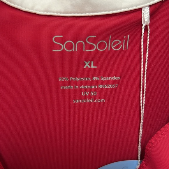 SanSoleil XL NEW Women's Red Sleeveless Dress UV 50 - Picture 7 of 15